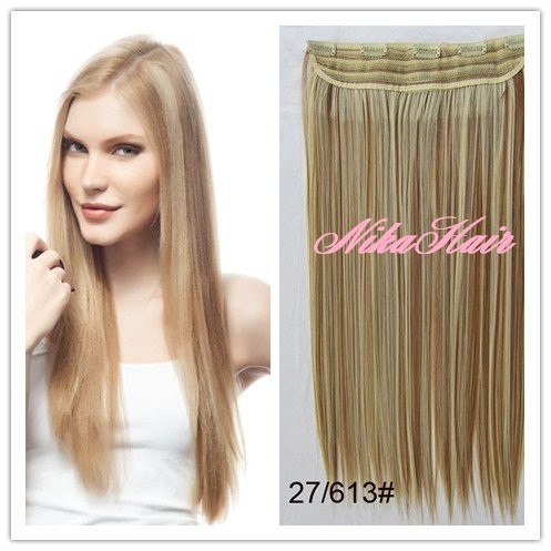 Clip in vlasy - 60 cm dlhý pás vlasov - odtieň 27/613 - mix blond